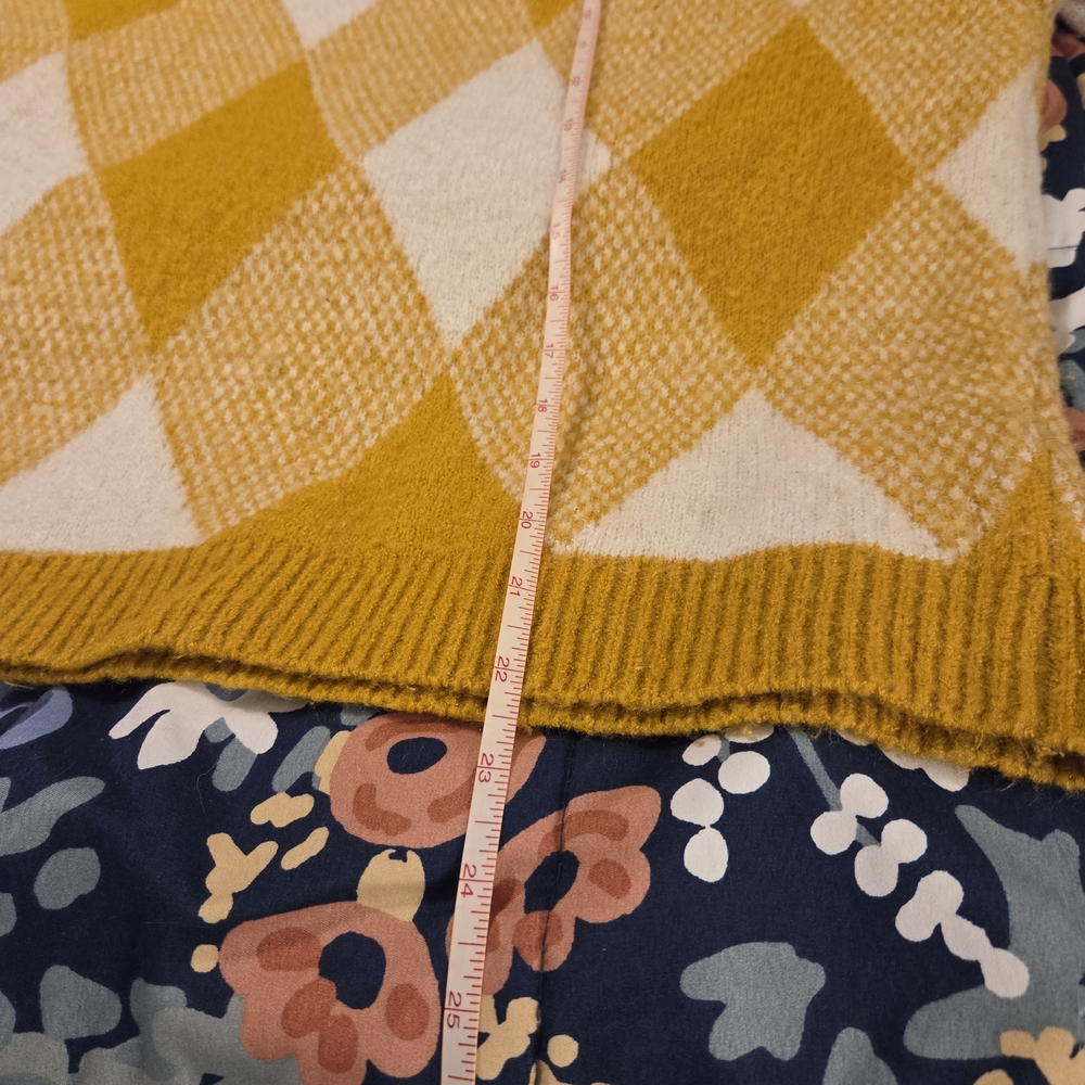 Jacqueline de Yong Mustard Yellow and Cream Sweater - Picture 8 of 11
